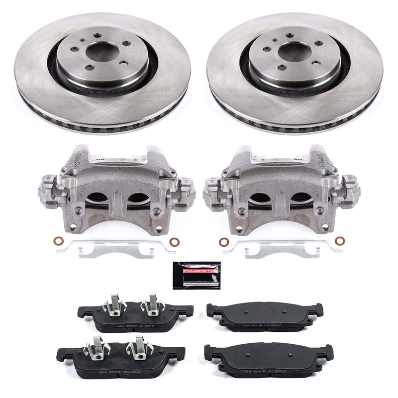 Power Stop KCOE7143 Autospecialty 1-Click OE Replacement Pad And Rotor Kit With Calipers for 2015-2018 Ford Edge product image