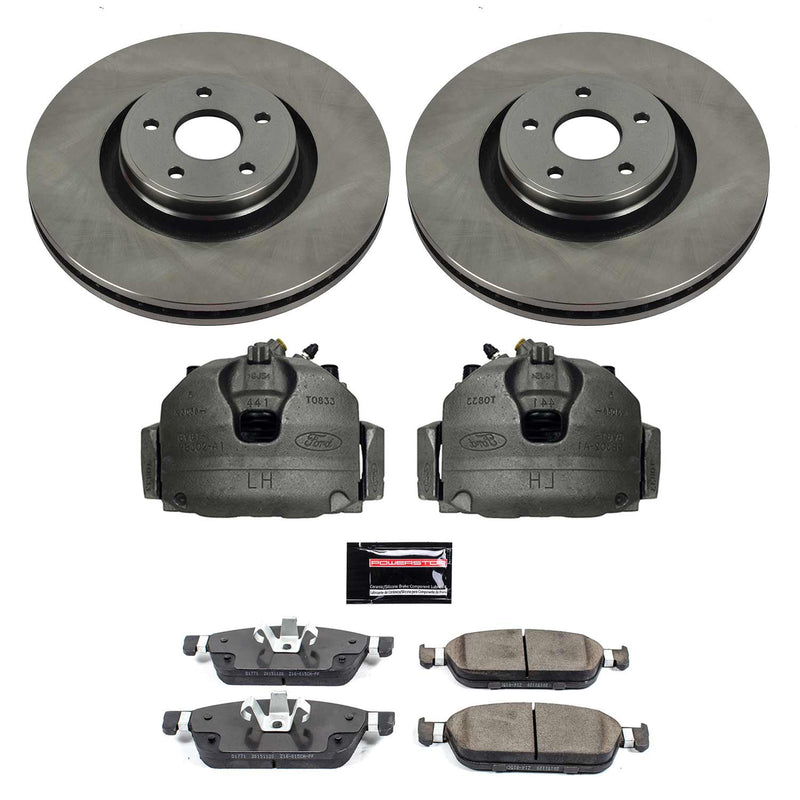 Power Stop KCOE7147 Autospecialty 1-Click OE Replacement Front Brake Kit With Calipers for 2014-2018 Ford Focus ST product image