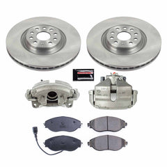 Power Stop KCOE7175 Front Autospecialty 1-Click OE Replacement Pad And Rotor Kit With Calipers for 2021-2024 Volkswagen GTI product image
