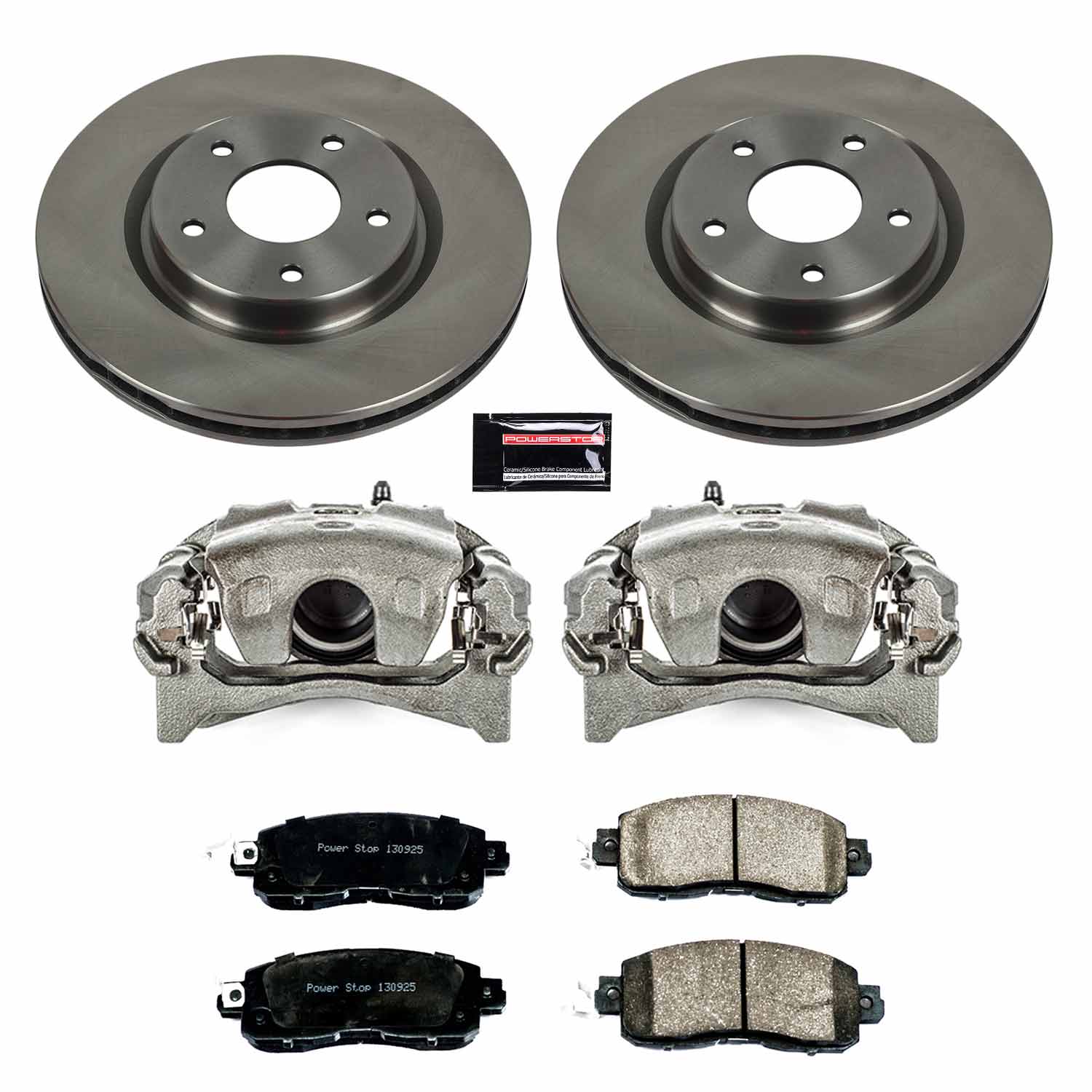 Power Stop KCOE7215 Autospecialty 1-Click OE Replacement Front Brake Kit With Calipers for 2014-2017 Nissan Leaf product image