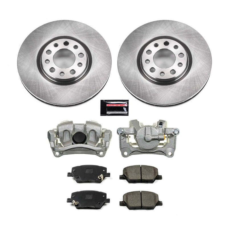 Power Stop KCOE7299 Front Autospecialty 1-Click OE Replacement Pad And Rotor Kit With Calipers for 2016-2018 Fiat 500X product image