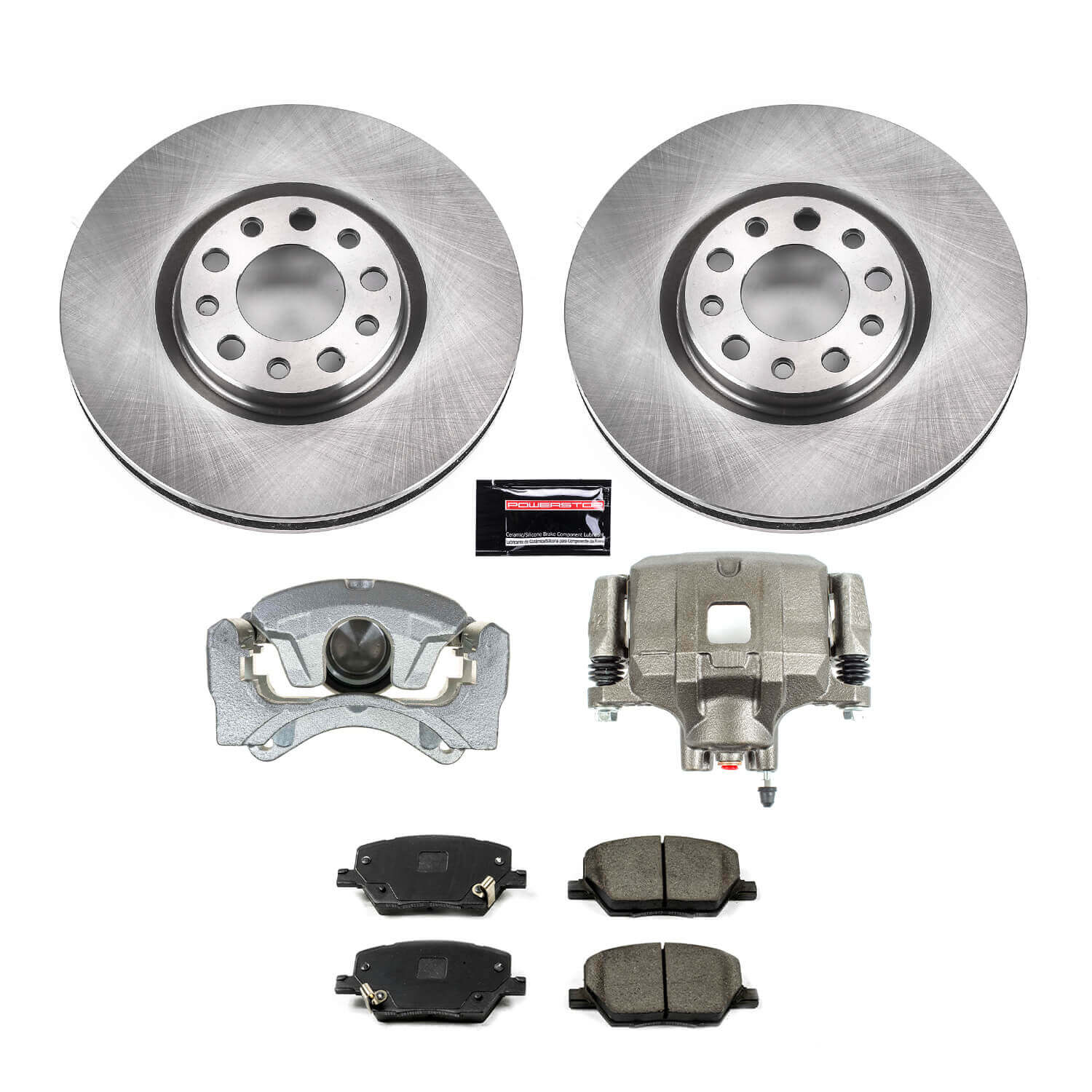 Power Stop KCOE7299A Front Autospecialty 1-Click OE Replacement Pad And Rotor Kit With Calipers for 2017 Jeep Compass product image