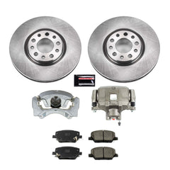 Power Stop KCOE7299A Front Autospecialty 1-Click OE Replacement Pad And Rotor Kit With Calipers for 2017 Jeep Compass product image