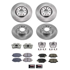 Power Stop KCOE7300 Front And Rear Autospecialty 1-Click OE Replacement Pad And Rotor Kit With Caliper for 2016-2018 Fiat 500X product image