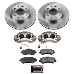 Power Stop KCOE7303 Front Z17 Evolution Pad And Autospecialty 1-Click OE Replacement Rotor Kit With Calipers for 2014-2024 Dodge Ram Promaster 1500 product image