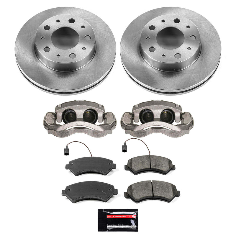 Power Stop KCOE7303 Front Z17 Evolution Pad And Autospecialty 1-Click OE Replacement Rotor Kit With Calipers for 2014-2024 Dodge Ram Promaster 1500 product image