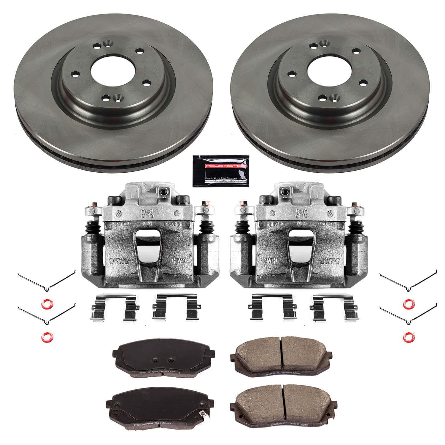 Power Stop KCOE7353 Autospecialty 1-Click OE Replacement Front Brake Kit With Calipers for 2019-2021 Hyundai Kona Electric product image