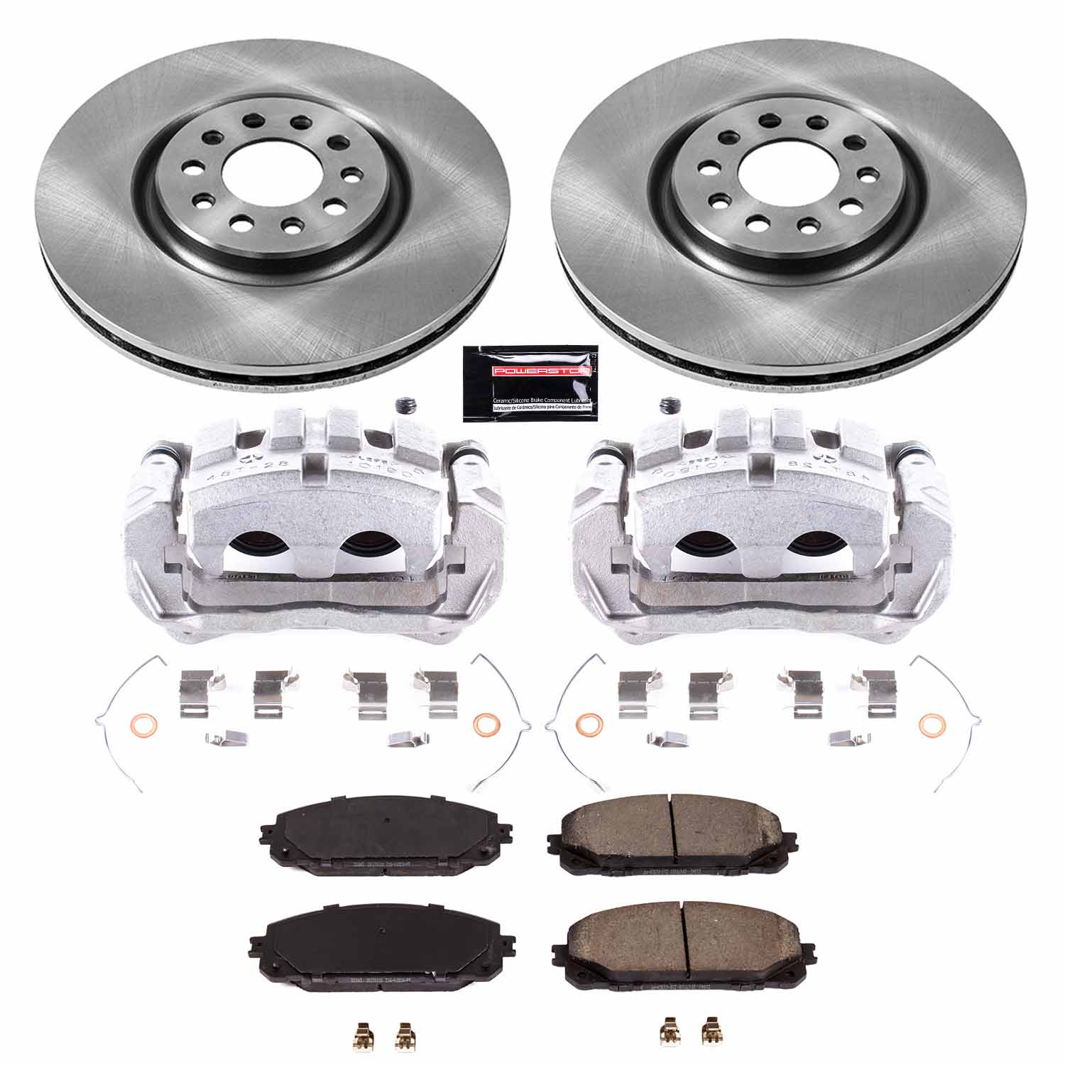 Power Stop KCOE7414 Autospecialty 1-Click OE Replacement Pad And Rotor Kit With Calipers for 2016-2023 Jeep Cherokee product image