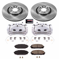 Power Stop KCOE7414 Autospecialty 1-Click OE Replacement Pad And Rotor Kit With Calipers for 2016-2023 Jeep Cherokee product image
