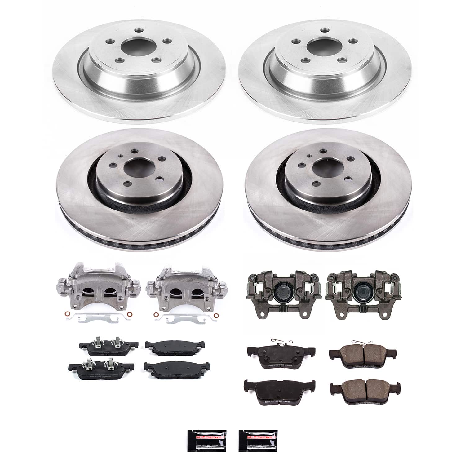 Power Stop KCOE7416 Front And Rear Autospecialty 1-Click OE Replacement Pad And Rotor Kit With Caliper for 2015-2018 Ford Edge product image