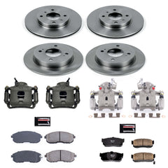 Power Stop KCOE750 Autospecialty 1-Click OE Replacement Front And Rear Brake Kit With Calipers for 2000 Nissan Sentra SE product image