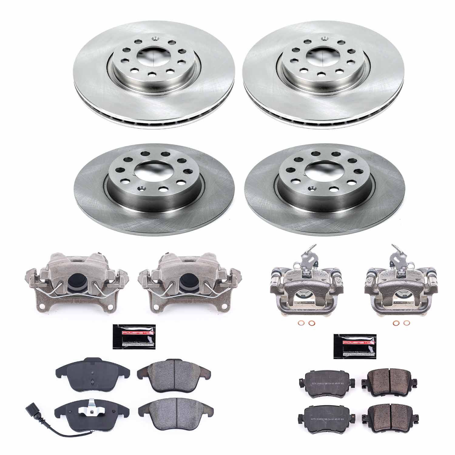 Power Stop KCOE7501 Autospecialty 1-Click OE Replacement Pad And Rotor Kit With Calipers for 2015-2020 Volkswagen Passat product image