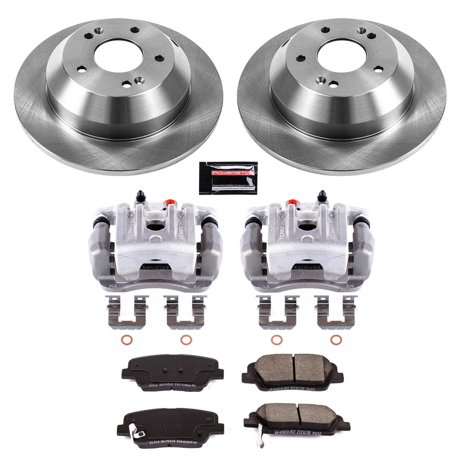 Power Stop KCOE7507 Autospecialty 1-Click OE Replacement Pad And Rotor Kit With Calipers for 2010-2012 Hyundai Santa Fe product image