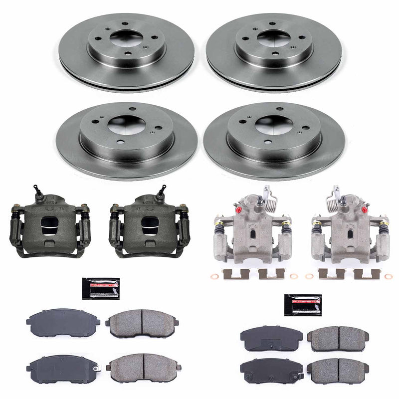 Power Stop KCOE751 Autospecialty 1-Click OE Replacement Front And Rear Brake Kit With Calipers for 2001 Nissan Sentra Rear Disc product image