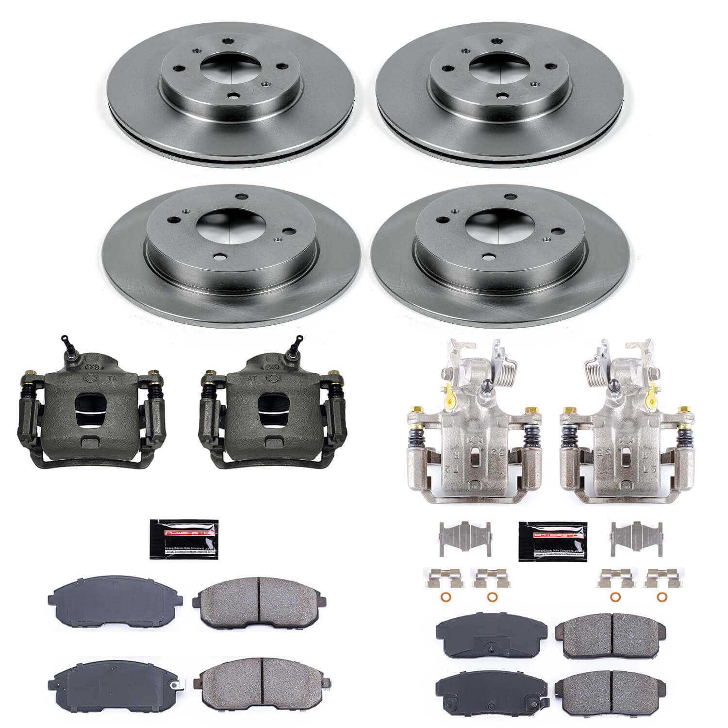 Power Stop KCOE751A Autospecialty 1-Click OE Replacement Pad And Rotor Kit With Calipers for 2002 Nissan Sentra Rear Disc product image