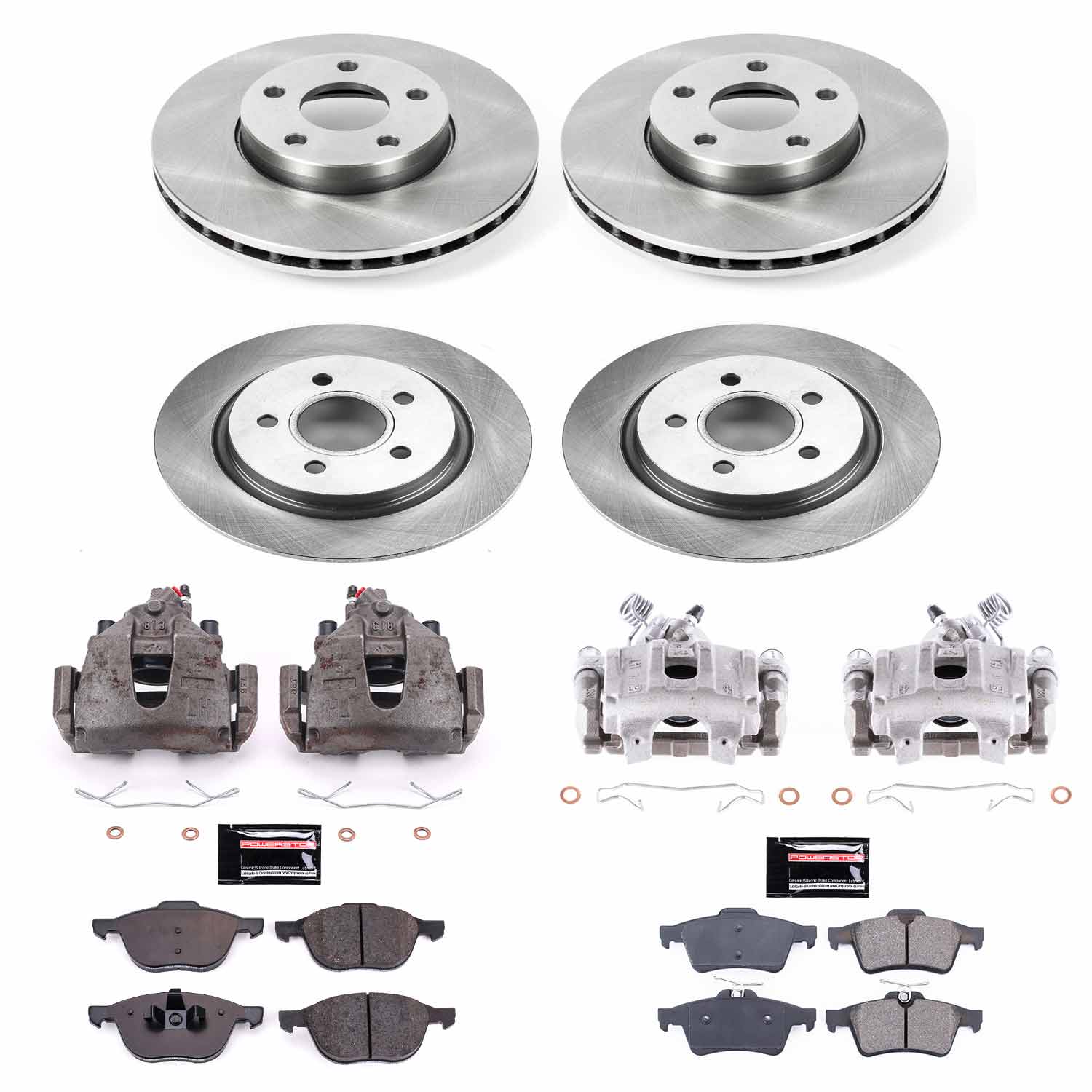 Power Stop KCOE7635 Autospecialty 1-Click OE Replacement Pad And Rotor Kit With Calipers for 2012-2013 Volvo C30 product image