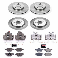 Power Stop KCOE7635 Autospecialty 1-Click OE Replacement Pad And Rotor Kit With Calipers for 2012-2013 Volvo C30 product image