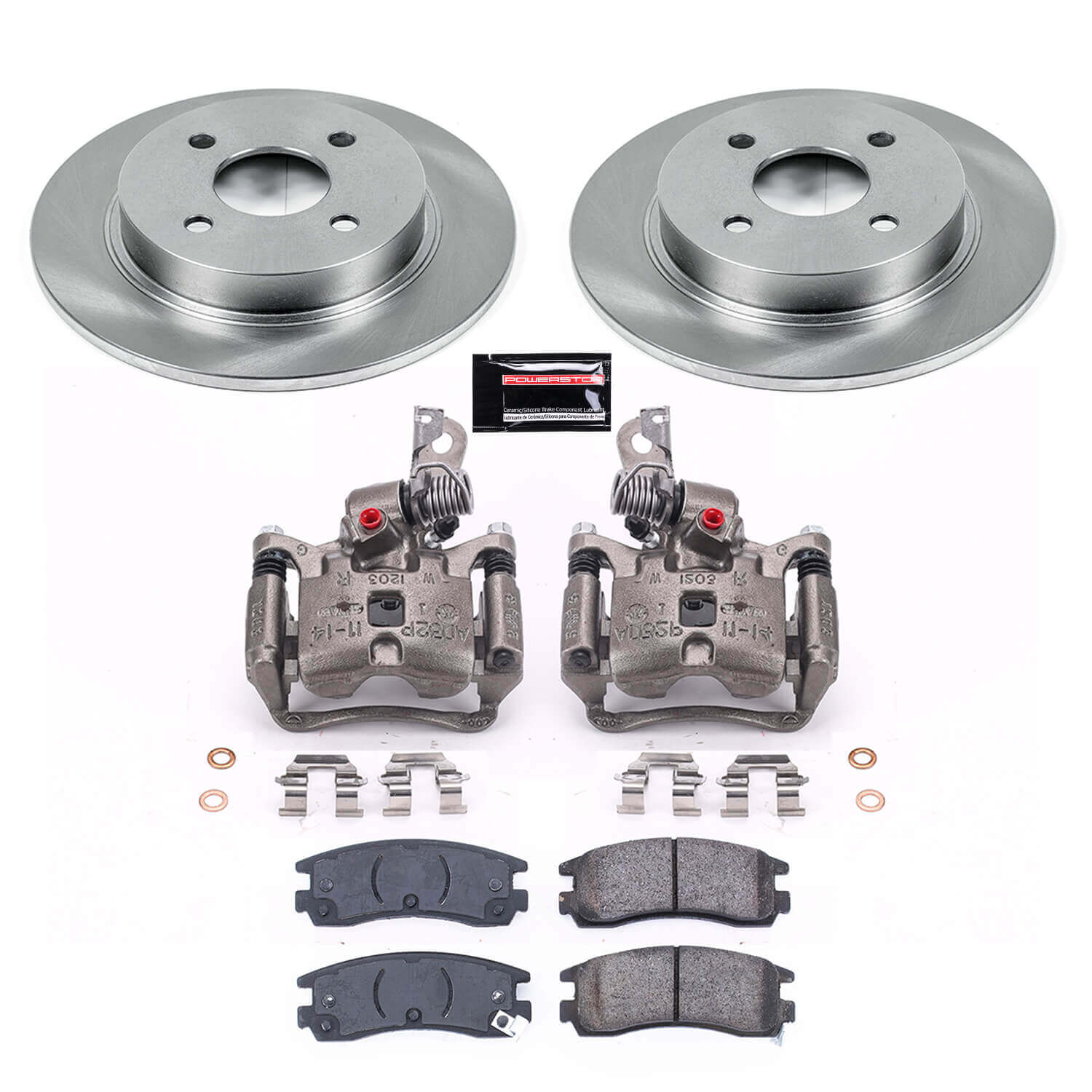 Power Stop KCOE7752 Autospecialty 1-Click OE Replacement Rear Brake Kit With Calipers for 1991-1992 Saturn Sc Rear Disc product image