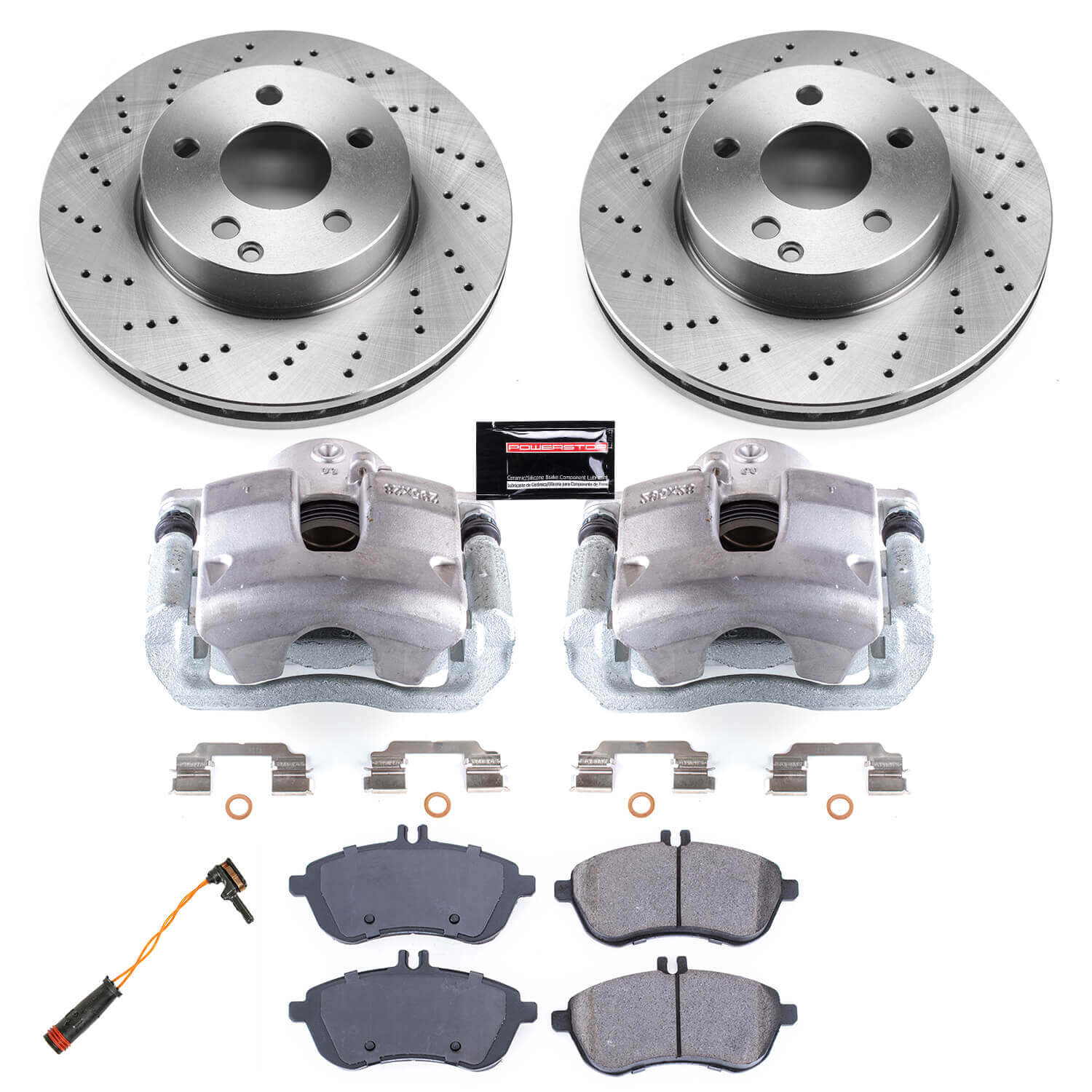 Power Stop KCOE7766 Autospecialty 1-Click OE Replacement Pad And Rotor Kit With Calipers for 2012-2015 Mercedes-Benz C250 product image