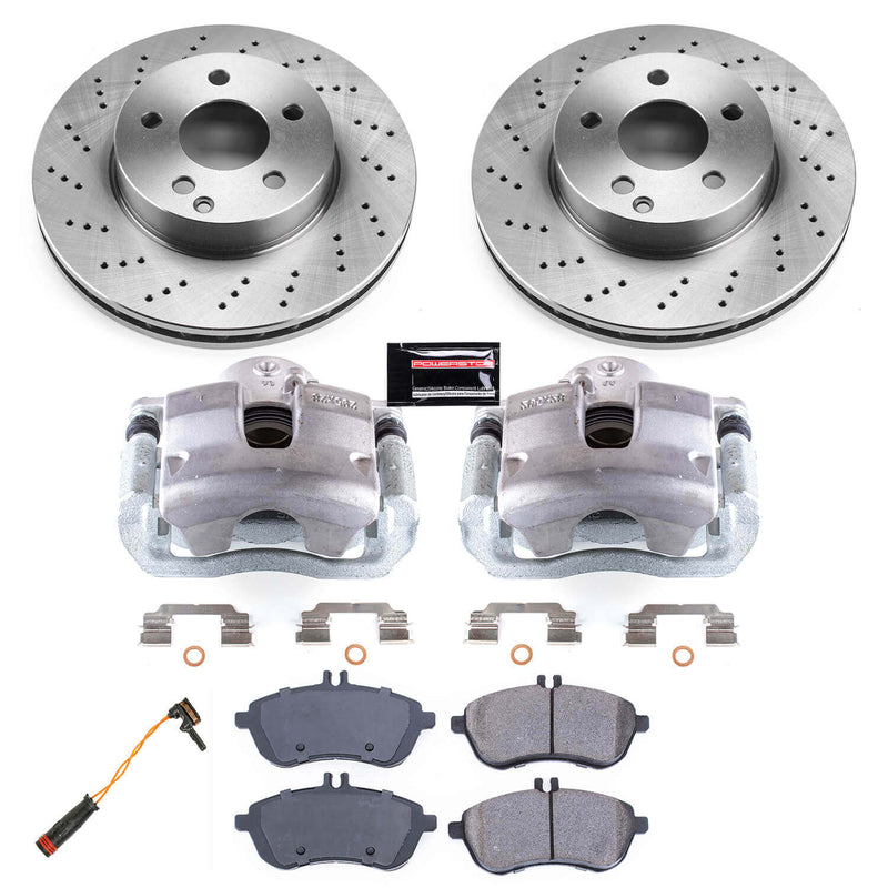 Power Stop KCOE7766 Autospecialty 1-Click OE Replacement Pad And Rotor Kit With Calipers for 2012-2015 Mercedes-Benz C250 product image