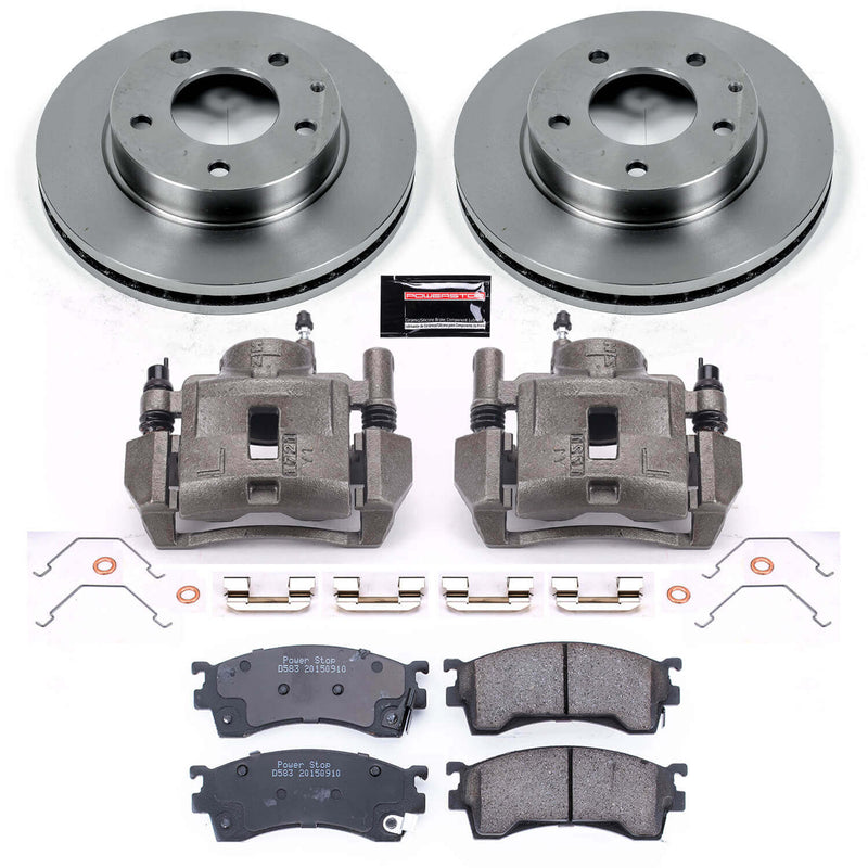 Power Stop KCOE782 Autospecialty 1-Click OE Replacement Front Brake Kit With Calipers for 1993-1997 Ford Probe product image