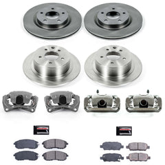 Power Stop KCOE7865 Autospecialty 1-Click OE Replacement Front And Rear Brake Kit With Calipers for 2007-2009 Nissan Altima product image