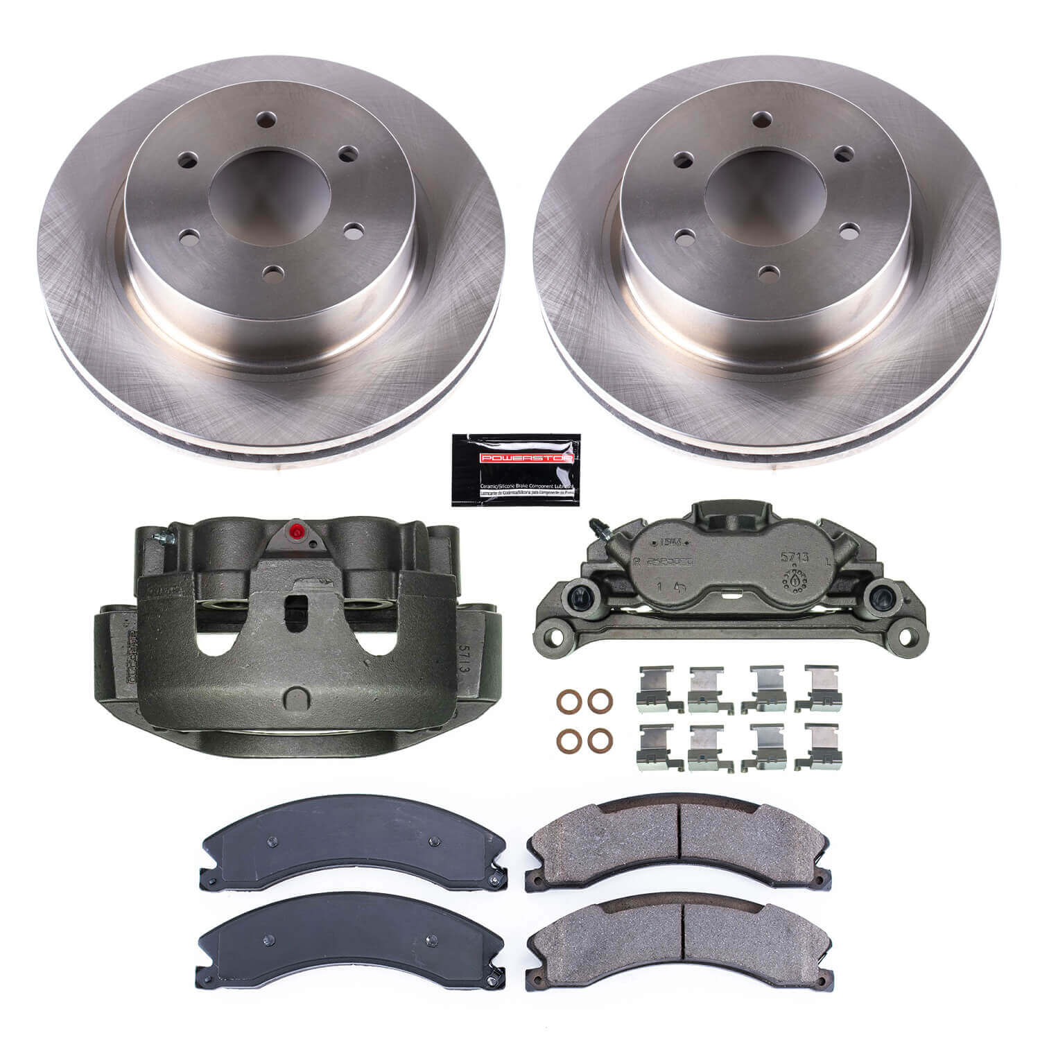 Power Stop KCOE7875 Front Autospecialty 1-Click OE Replacement Pad And Rotor Kit With Caliper for 2016-2024 Nissan Titan Xd product image