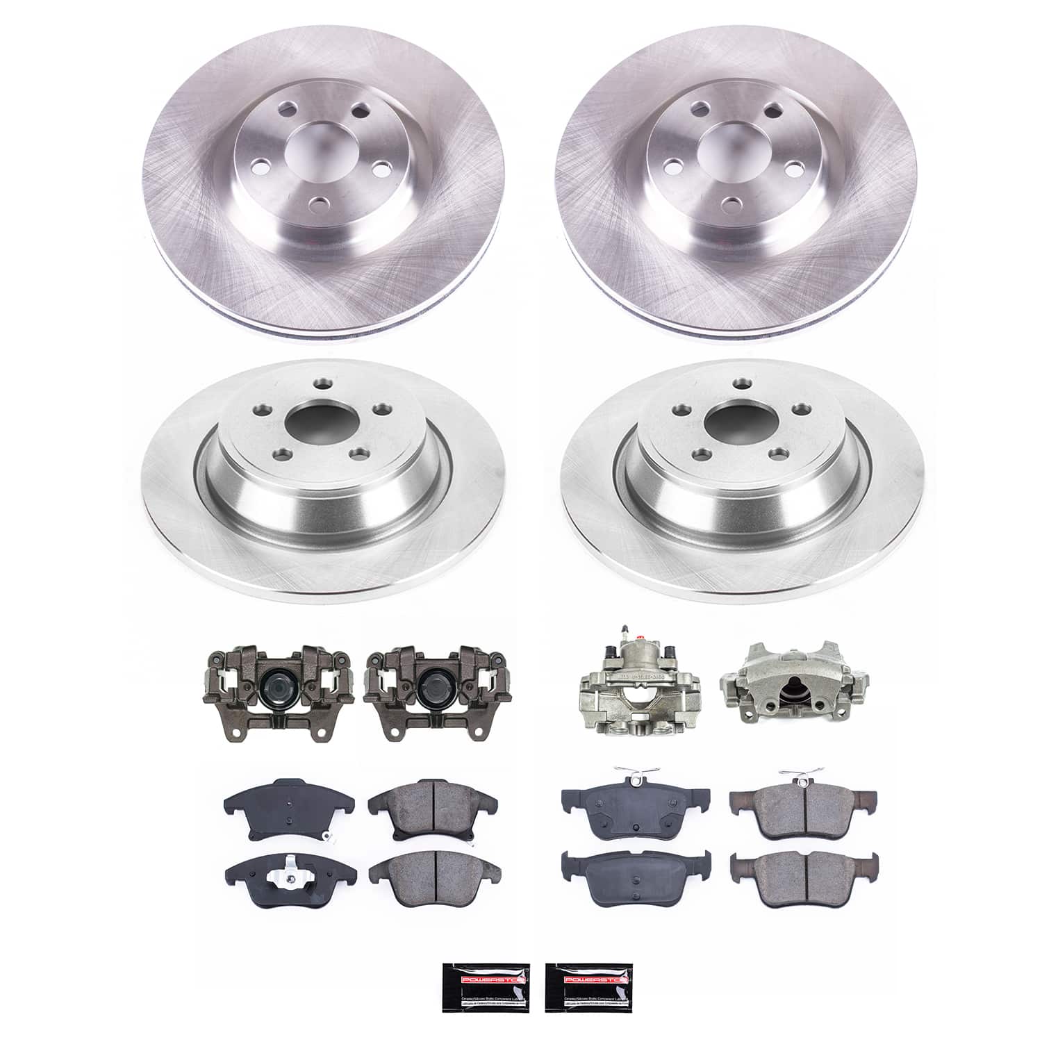 Power Stop KCOE7912A Front And Rear Autospecialty 1-Click OE Replacement Pad And Rotor Kit With Caliper for 2017-2020 Lincoln Mkz product image