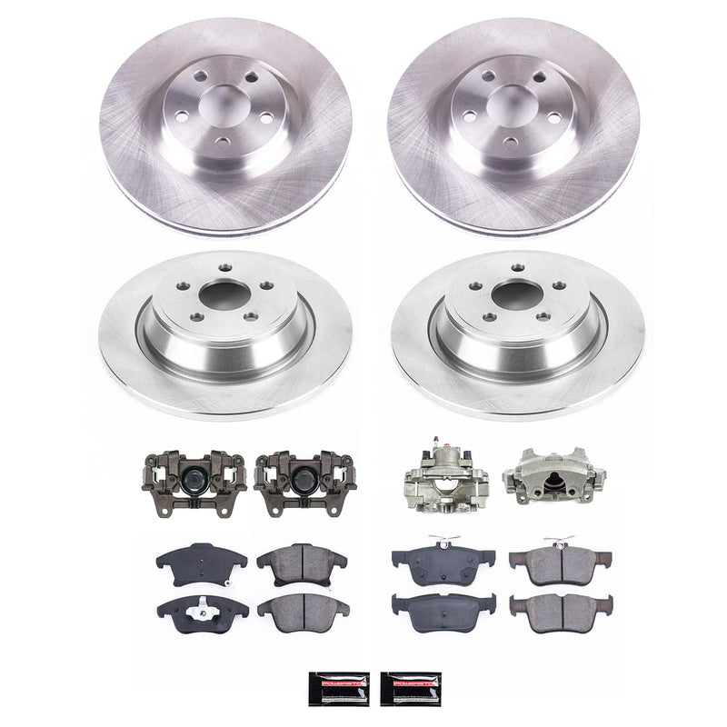 Power Stop KCOE7912A Front And Rear Autospecialty 1-Click OE Replacement Pad And Rotor Kit With Caliper for 2017-2020 Lincoln Mkz product image