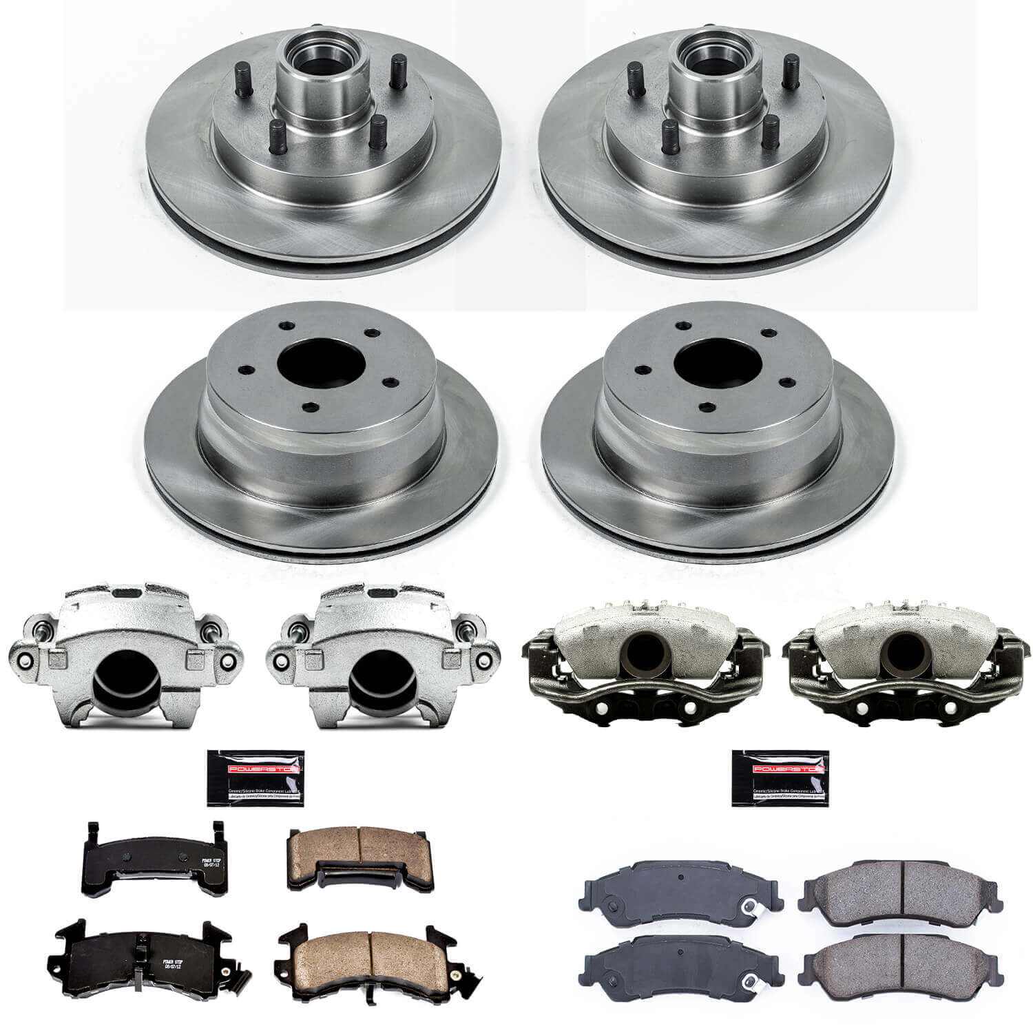 Power Stop KCOE7913 Autospecialty 1-Click OE Replacement Front And Rear Brake Kit With Calipers for 1998-2003 Chevrolet S10 Rear Wheel Drive Rear Disc product image