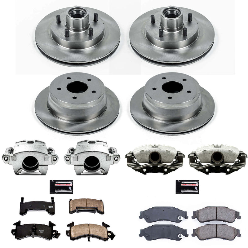 Power Stop KCOE7913 Autospecialty 1-Click OE Replacement Front And Rear Brake Kit With Calipers for 1998-2003 Chevrolet S10 Rear Wheel Drive Rear Disc product image
