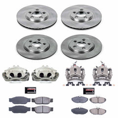 Power Stop KCOE7937 Autospecialty 1-Click OE Replacement Front And Rear Brake Kit With Calipers for 2002-2005 Ford Thunderbird product image