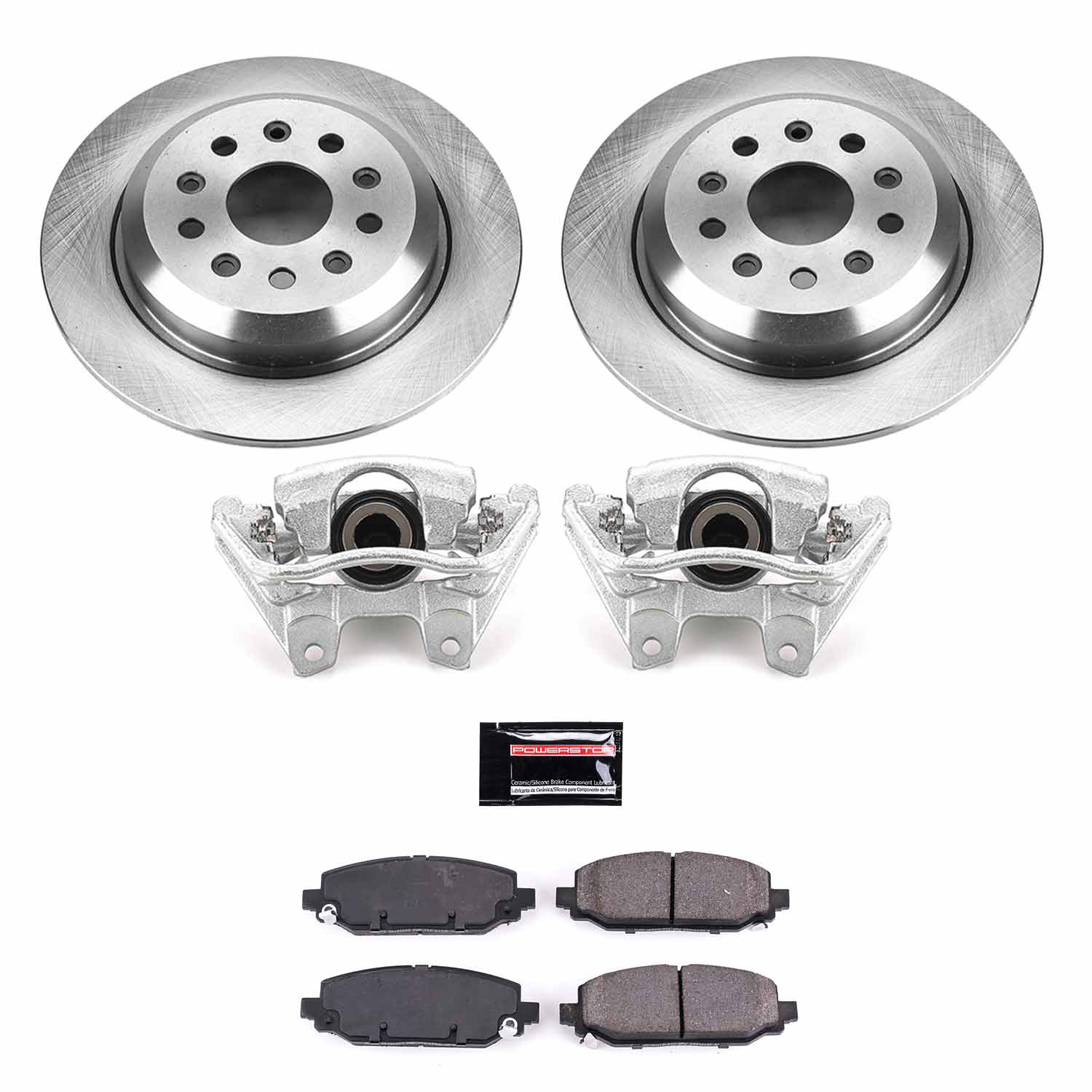Power Stop KCOE7942 Autospecialty 1-Click OE Replacement Pad And Rotor Kit With Calipers for 2018 Jeep Wrangler Rubicon, Unlimited Rubicon, Unlimited Sahara product image