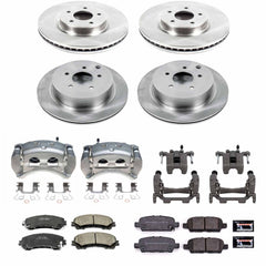 Power Stop KCOE8006 Front And Rear Autospecialty 1-Click OE Replacement Pad And Rotor Kit With Calipers for 2014-2016 Infiniti Q50 Base, Hybrid Premium, Premium product image