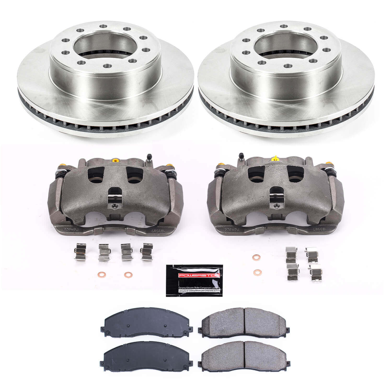 Power Stop KCOE8029 Front Autospecialty 1-Click OE Replacement Pad And Rotor Kit With Calipers for 2015 Ford F-350 Super Duty 4 Wheel Drive product image