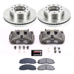 Power Stop KCOE8029 Front Autospecialty 1-Click OE Replacement Pad And Rotor Kit With Calipers for 2015 Ford F-350 Super Duty 4 Wheel Drive product image