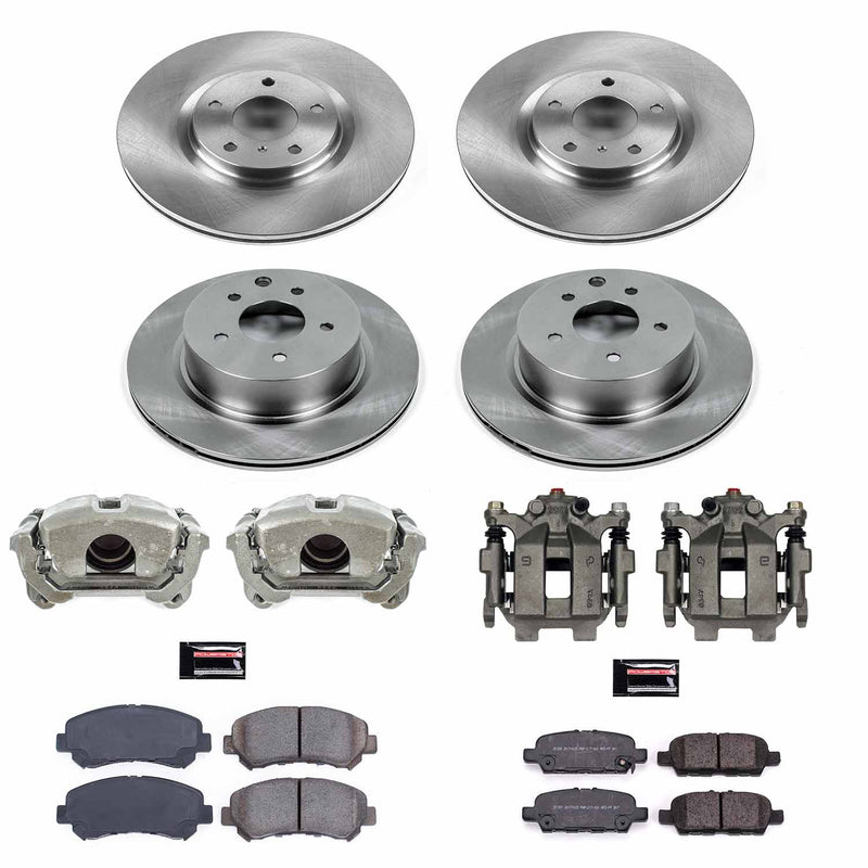 Power Stop KCOE8059 Autospecialty 1-Click OE Replacement Front And Rear Brake Kit With Calipers for 2016-2020 Nissan Maxima product image