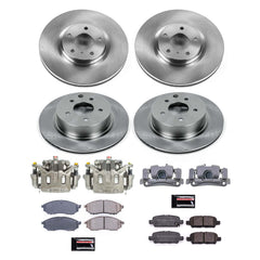 Power Stop KCOE8060A Front And Rear Autospecialty 1-Click OE Replacement Pad And Rotor Kit With Calipers for 2009-2012 Infiniti EX35 product image