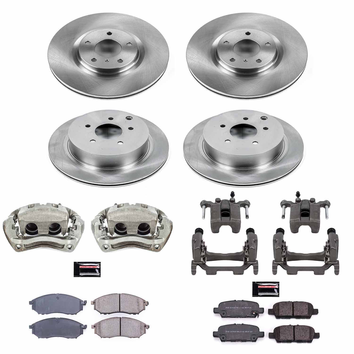 Power Stop KCOE8061 Autospecialty 1-Click OE Replacement Front And Rear Brake Kit With Calipers for 2014-2019 Infiniti Q70 product image