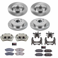 Power Stop KCOE8061 Autospecialty 1-Click OE Replacement Front And Rear Brake Kit With Calipers for 2014-2019 Infiniti Q70 product image