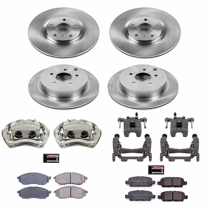 Power Stop KCOE8061 Autospecialty 1-Click OE Replacement Front And Rear Brake Kit With Calipers for 2014-2019 Infiniti Q70 product image