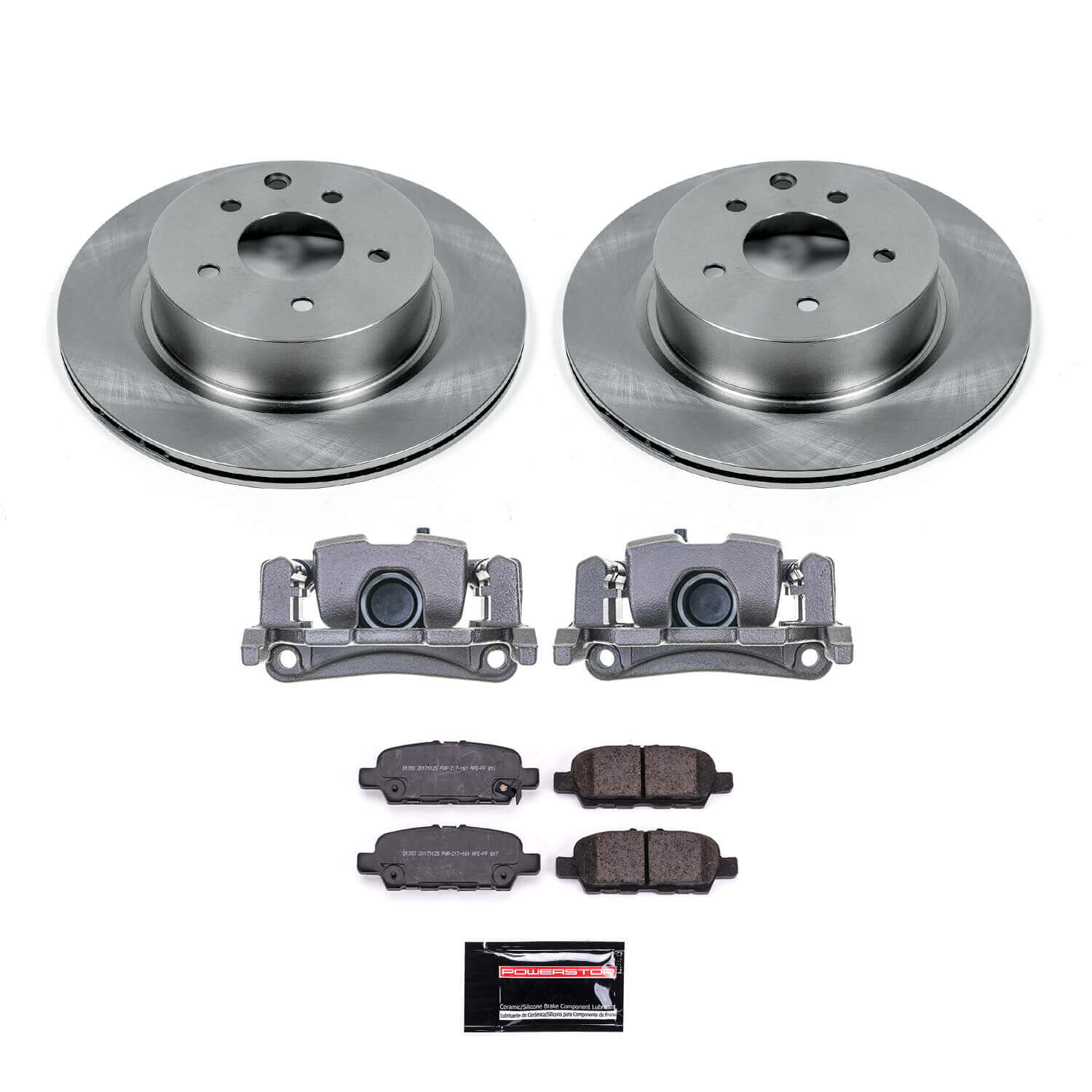 Power Stop KCOE8062C Rear Autospecialty 1-Click OE Replacement Pad And Rotor Kit With Calipers for 2009-2012 Infiniti EX35 product image