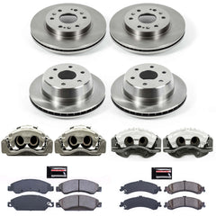 Power Stop KCOE8071 Autospecialty 1-Click OE Replacement Front And Rear Brake Kit With Calipers for 2005-2006 GMC Sierra 1500 Denali product image