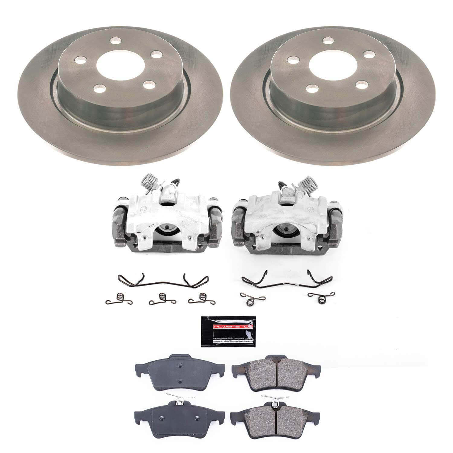 Power Stop KCOE8176 Rear Autospecialty 1-Click OE Replacement Pad And Rotor Kit With Calipers for 2018-2023 Ford Transit Connect product image