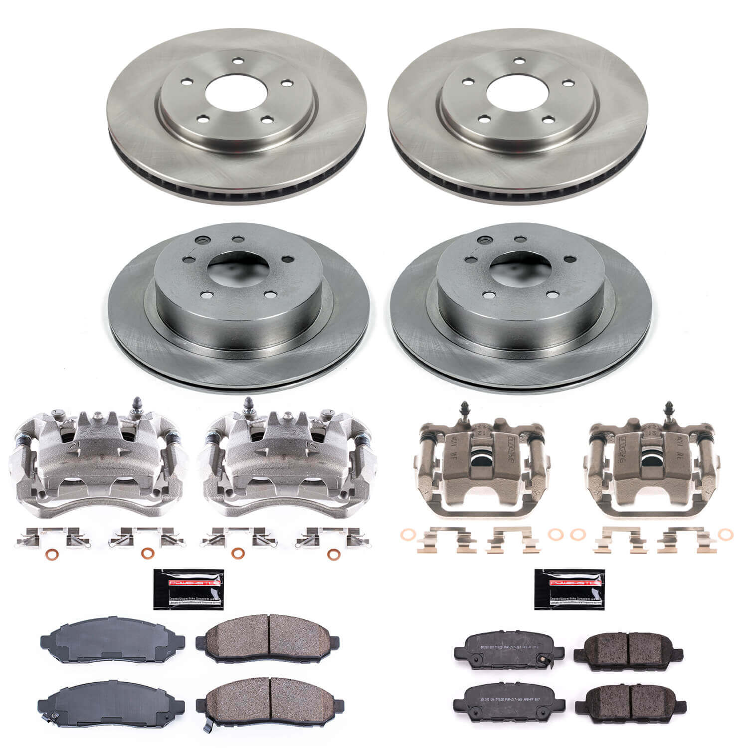 Power Stop KCOE8272 Autospecialty 1-Click OE Replacement Pad And Rotor Kit With Calipers for 2011-2014 Nissan Leaf product image