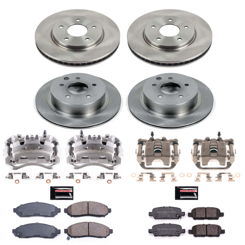 Power Stop KCOE8272 Autospecialty 1-Click OE Replacement Pad And Rotor Kit With Calipers for 2011-2014 Nissan Leaf product image