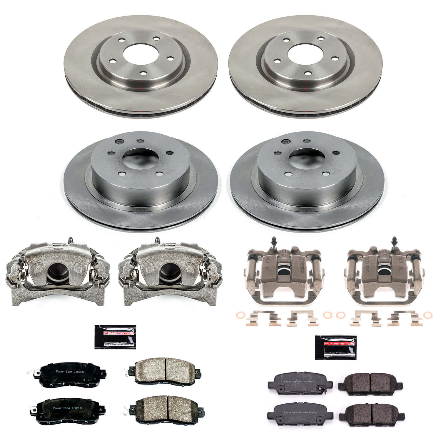Power Stop KCOE8288 Autospecialty 1-Click OE Replacement Pad And Rotor Kit With Calipers for 2014-2017 Nissan Leaf product image