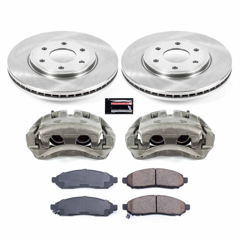 Power Stop KCOE8324 Front Autospecialty 1-Click OE Replacement Pad And Rotor Kit With Calipers for 2016-2019 Nissan Frontier Rear Wheel Drive product image