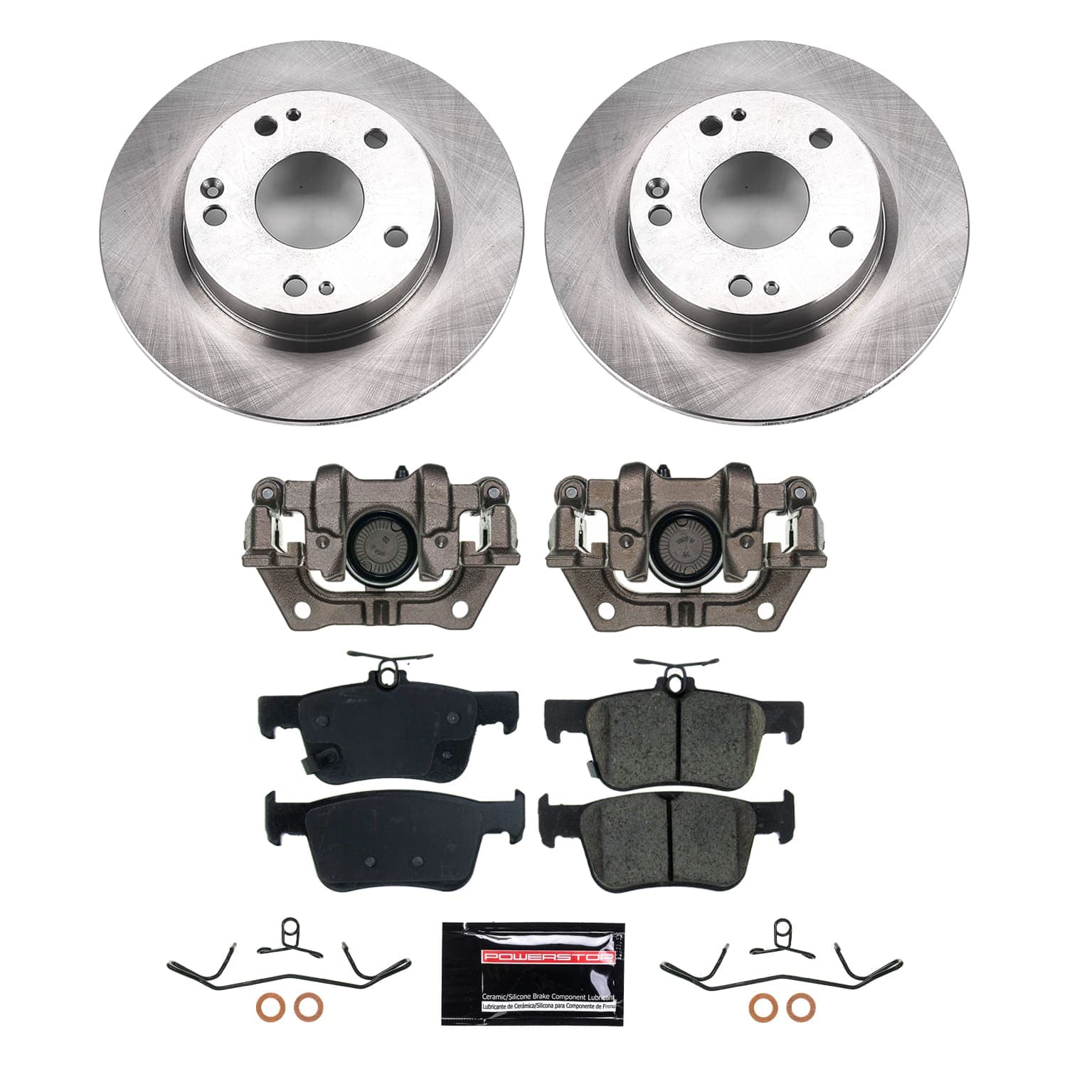 Power Stop KCOE8330 - Rear Z17 Evolution Pad And Autospecialty 1-Click OE Replacement Rotor Kit With Calipers vehicle fitment brake part