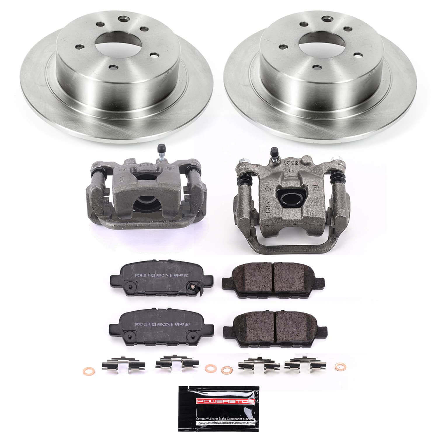 Power Stop KCOE8335 - Rear Z17 Evolution Pad And Autospecialty 1-Click OE Replacement Rotor Kit With Calipers vehicle fitment brake part